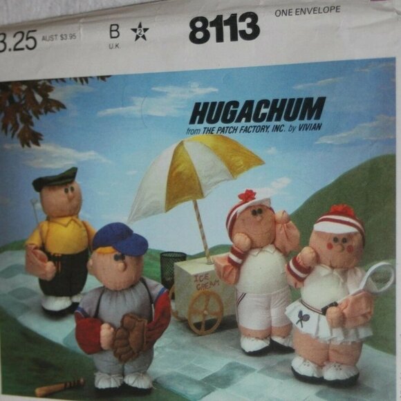 McCalls 8113 Sport Dolls Golf Tennis Baseball Player Sewing Pattern - Picture 1 of 4